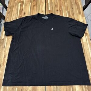 Psycho Bunny Shirt Mens 4XL Black Vneck 100% Pima Cotton Designer‎ New York